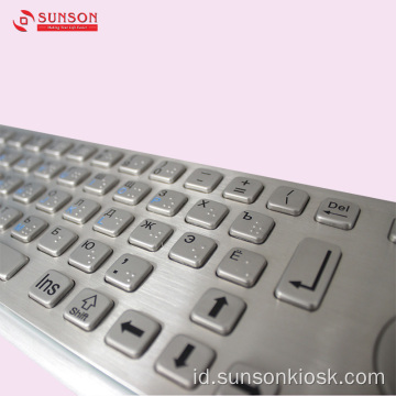 Keyboard Logam Anti huru hara dan Touch Pad